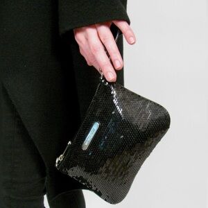 Michael Kors Black Sequin Wristlet